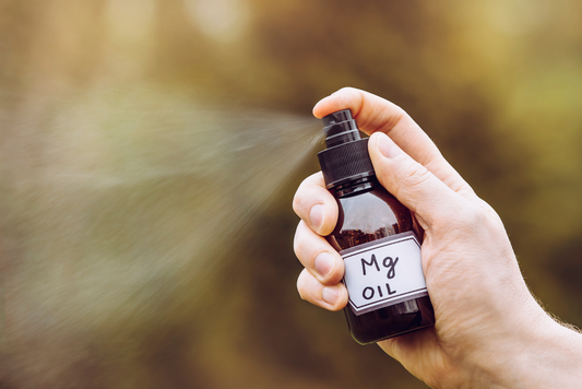 Magnesium oil in the spray bottle