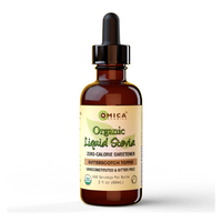 Yoga Nutrition Organic Liquid Stevia Butterscotch, sugar-free stevia liquid drops in amber glass bottle.