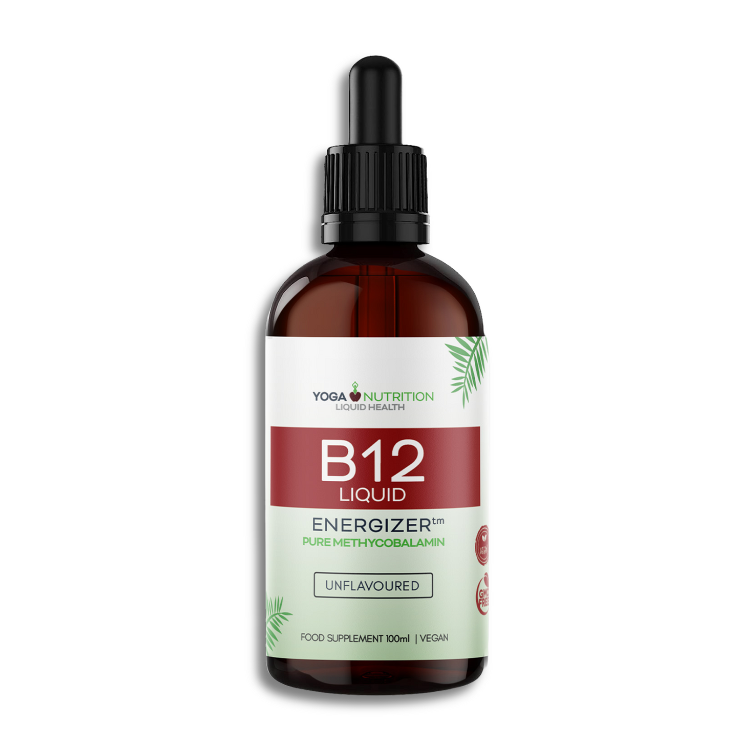 Vegetarian B12 supplement from Yoga Nutrition, designed to energize and support overall health.