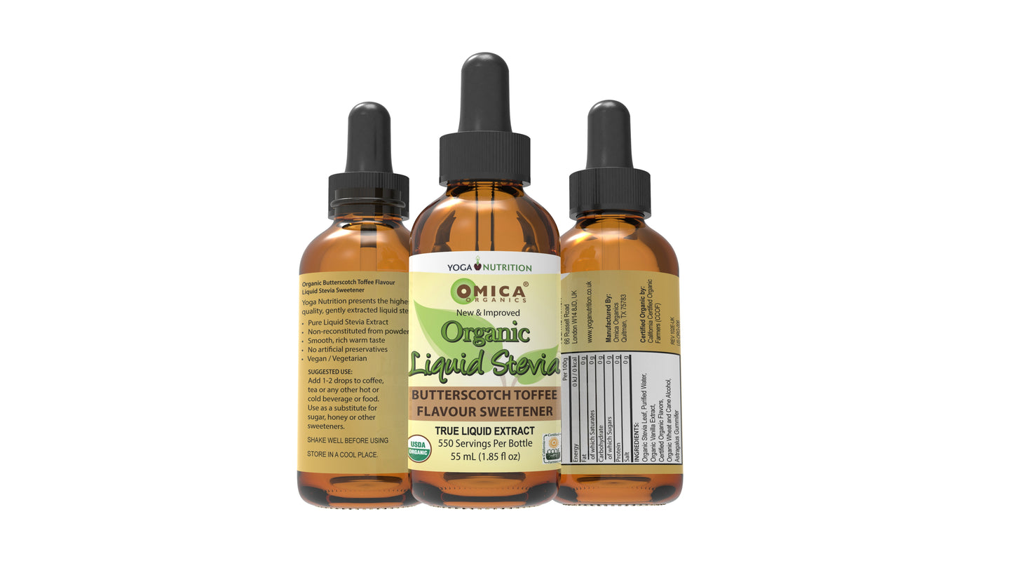 Omica Organic Liquid Stevia Sweetener Drops - Butterscotch Toffee